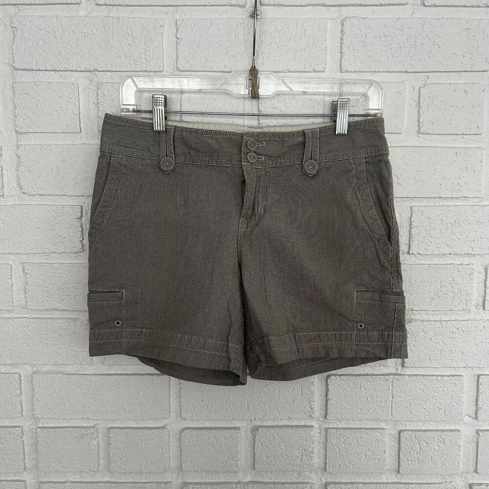 Eddie Bauer Womens Shorts 4 Petite Mercer Fit Buttons Pockets Cute Preppy